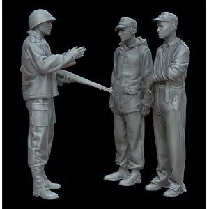 White Storck Miniat. 1 72 U.S. soldier with German prisoners Offerta Limitata