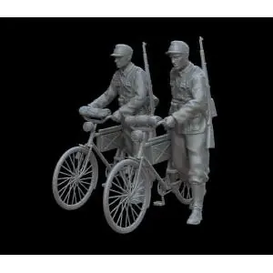 Ultime Pezzi White Storck Miniatures 1 72; German soldiers with bicycles (1939-1941)