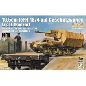 Zimi Model 1/35 10.5 cm leFH 18/4 auf G.W. Lrs(f) w/SSy45 flatcar Promozione