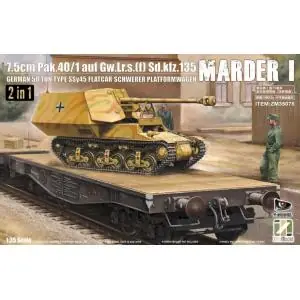 Novità Zimi Model 1/35 Marder I-7,5cm PaK a.Gw.Lorraine w/SSy45 flatcar