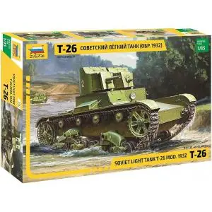 ZVEZDA 1 35 T-26 mod. 32 light Soviet Infantry Tank 1/35 Popolare