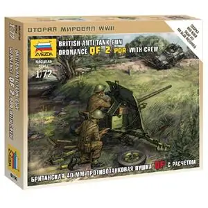 ZVEZDA 1 72 1 72 British Ordnance QF 2 pdr AT-Gun with Crew Occasione Imperdibile
