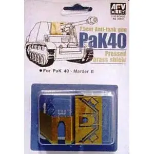 A Buon Prezzo AFV Club 1 35 7,5cm Anti-tank gun PaK 40 Pressed Brass Shield