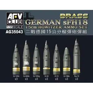 Acquista Ora AFV Club 1 35 sFH18 15cm Howitzer Ammo Set