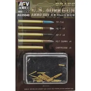 AFV Club 1 35 U.S. 40mm Gun Ammo Set Super Prezzo