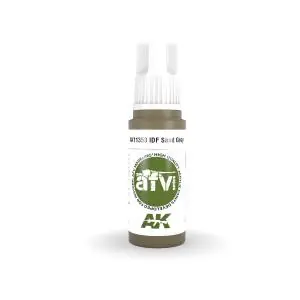AK INTERACTIVE acrylic paint 3rd Generation 17mL - IDF Sand Grey 1970s-1980s Must-Have
