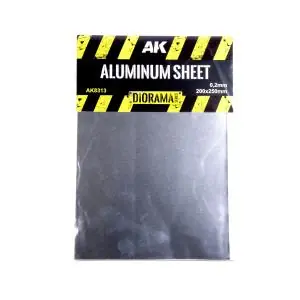 Bestseller AK INTERACTIVE Aluminum sheet of 200 x 250 mm with a thickness of 200 µm (0.2 mm / approx.)