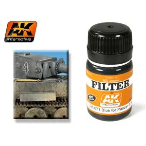 Esclusivo AK INTERACTIVE BLUE FILTER FOR PANZER GREY