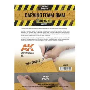 AK INTERACTIVE CARVING FOAM 8MM A5 SIZE (228 x 152 MM) Sconto