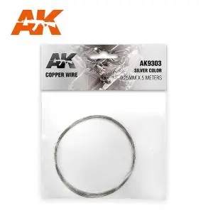 AK INTERACTIVE Copper Wire 0.25mm x 5 meters SILVER COLOR Compra Oggi Stesso