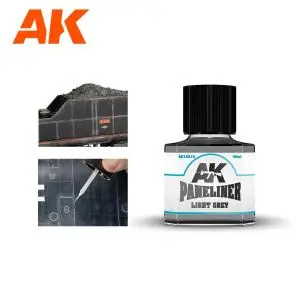 Promozione AK INTERACTIVE Light Grey color paneling. 40ml Enamel product.