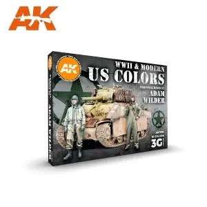 Di Tendenza AK INTERACTIVE SET acrylic paint 3rd Generation 17mL - Adam Wilder Signature Set. Special WWII and Modern Us Colors Paint Set.