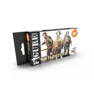 AK INTERACTIVE SET acrylic paint 3rd Generation 17mL - WWII BRITISH UNIFORM COLORS 3G Di Tendenza