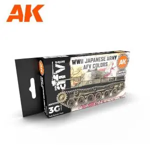 Offerta Del Giorno AK INTERACTIVE SET of 6 acrilyc paints 3rd Generation 17mL - WWII Japanese Army AFV Colors SET 3G