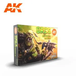 AK INTERACTIVE Set of 6 acrylic paints 3rd Generation 17ml - ORCS AND GREEN CREATURES Super Prezzo