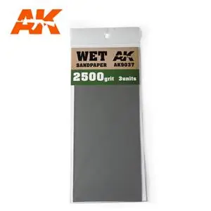 AK INTERACTIVE Wet Sandpaper 2500 Grit. 3 units Ultime Pezzi