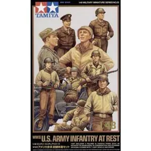 TAMIYA 1 48 WWII U.S. Infantry at Rest + Jeep Occasione