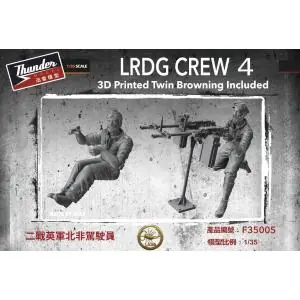 THUNDER MODEL 1/35; LRDG Crew figure set 1; 3 highly detailed resin figures (driver and codriver from TM35305 + new figure added) Promo Stagionale