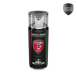 TITANS HOBBY Gun Metal Primer (100%=Ammo of Mig color 0045) - 400ml Spray for Plastic, Metal & Resin Vendita Finale