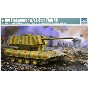 TRUMPETER 1 35 E-100 Flakpanzer w/12.8cm Flak 40 Nuova Collezione