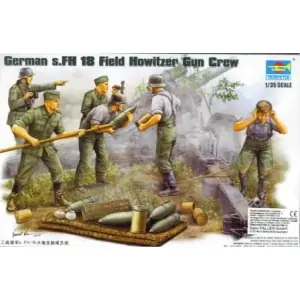 Spedizione Espresso TRUMPETER 1 35 German Field Howitzer Gun Crew (on firing)