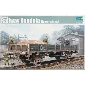 Di Tendenza TRUMPETER 1 35 German Railway Gondola (Lower sides)-Flachbordwag.