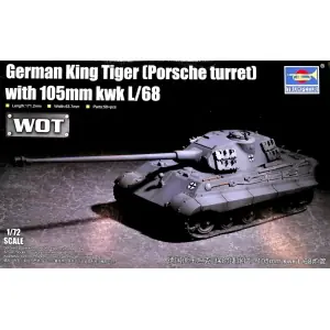 Offerta Limitata TRUMPETER 1 72 King Tiger (Porsche turret) + 105mm kwk L/68 - WoT