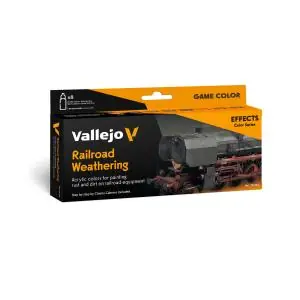 Vallejo 8 colors 18 ml set Railroad Weathering by Chema Cabrero Economico