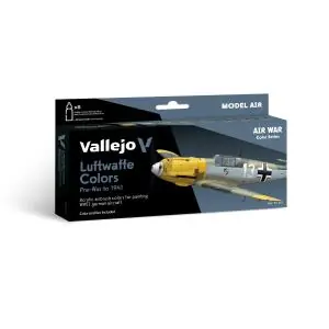 Vallejo MODEL AIR Color set 8 Acrylic colors 17 ml - Luftwaffe Pre-War to 1941 Non Perdere