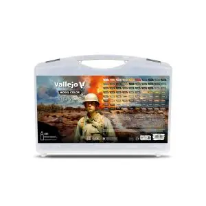 Vallejo MODEL COLOR Military Case. Includes 76 colors + 4 auxiliaries selected for camouflage schemes & military uniforms Di Tendenza