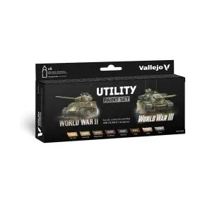 Spedizione Espresso Vallejo Utility Paint Set WWII & WWIII , 8 colors da 18ml