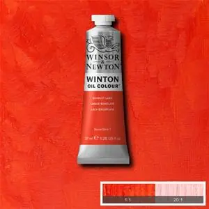 Quantità Limitata WINSOR & NEWTON WINTON OIL COLOUR 37ML - SCARLET LAKE