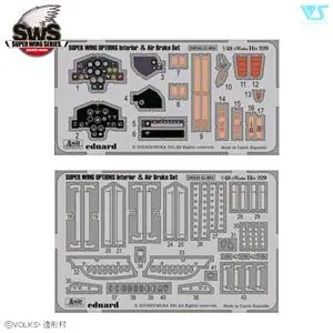 Prezzo Ridotto Zoukei-mura Ho 229 Horten Photo-Etched Parts Interior and Air Brake Set; scale 1/48