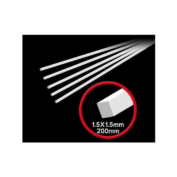 Occasione PLASTIC BEAMS 1.5 X 1.5MM SQUARE