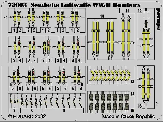 Più Venduto CINTURE DI SICUREZZA PER BOMBARDIERI DELLA LUWTFWAFFE WWII