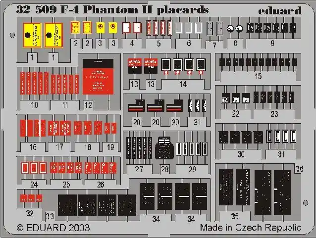 Ultime Pezzi F-4 PHANTOM II PLACARDS