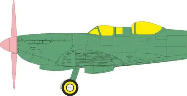 Spitfire Tr.9 TFace MASK 1/48 - EDUARD EX1140 Occasione Imperdibile