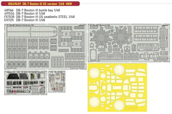 Offerta Speciale Douglas DB-7 Boston III set fotoincisioni 1/48 - EDUARD BIG49459
