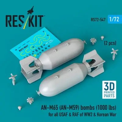 Must-Have AN-M65 Bombe 1/72 - RESKIT RS72-0547
