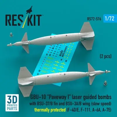 Acquista Ora GBU-10 Bombe a guida laser 1/72 - RESKIT RS72-0576