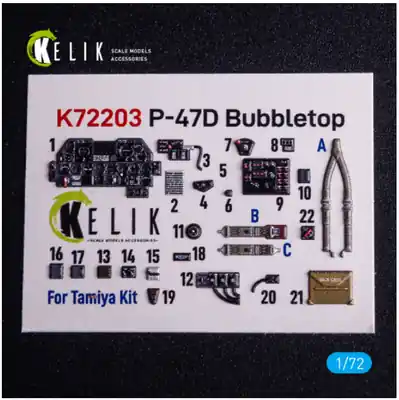 P-47D Bubbletop Decals 3D 1/72 - KELIK K72203 Prezzo Conveniente