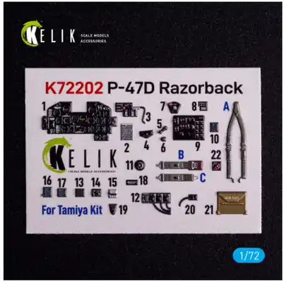Offerta Speciale P-47D Razorback Decals 3D 1/72 - KELIK K72202