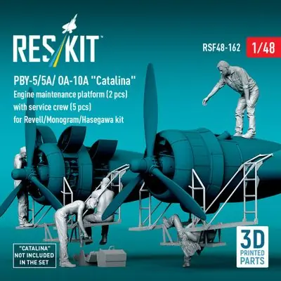 PBY-5/5A/ OA-10A Piattaforma di manutenzione del motore equipaggio di servizio 1/48 - RESKIT RSF48-0162 Novità