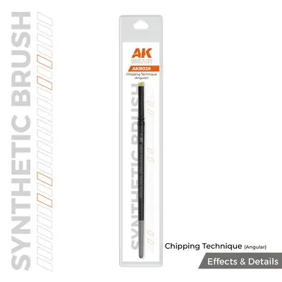 Popolare SYNTHETIC BRUSH - CHIPPING TECHNIQUE - AK INTERACTIVE B029
