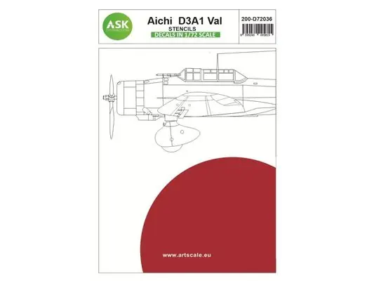 Promozione Aichi D3A1 Val - Stencil 1/72 - ART SCALE D72036