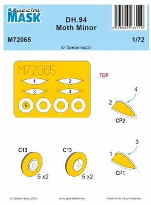Subito Disponibile DH.94 Moth Minor MASK 1/72 - SPECIAL HOBBY M72065