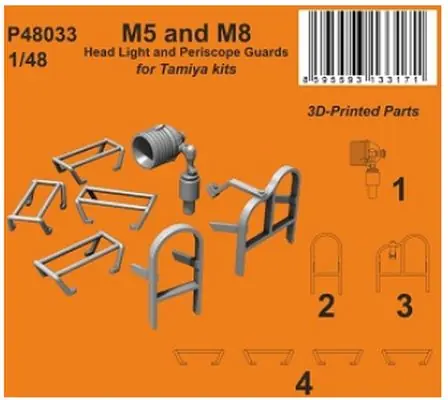 M5 e M8 Protezioni fari anteriori e periscopio 1/48 - CMK P48033 Non Perdere