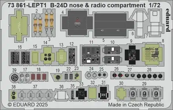 Acquista Ora B-24D Muso e vano radio fotoincisioni 1/72 - EDUARD 73861