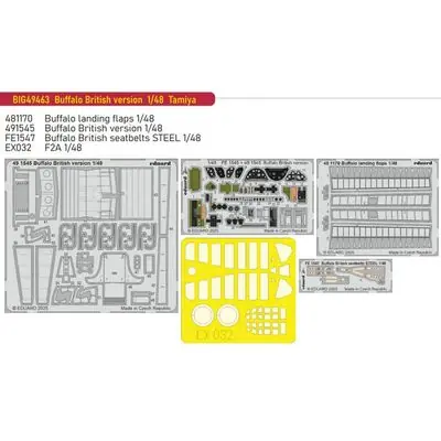 Brewster Buffalo set fotoincisioni 1/48 - EDUARD BIG49463 Di Tendenza