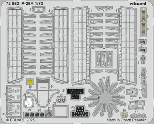 Curtiss P-36A Hawk fotoincisioni 1/72 - EDUARD 73862 Occasione Imperdibile